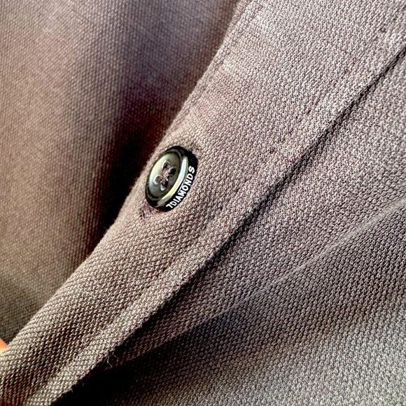 7 Diamonds 4 Way Stretch Black Dress Shirt Size Large - Picture 3 of 6